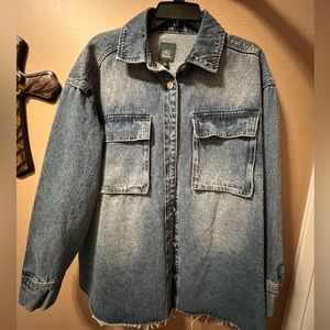Blue jeans jacket oversized size small